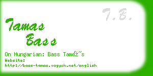 tamas bass business card